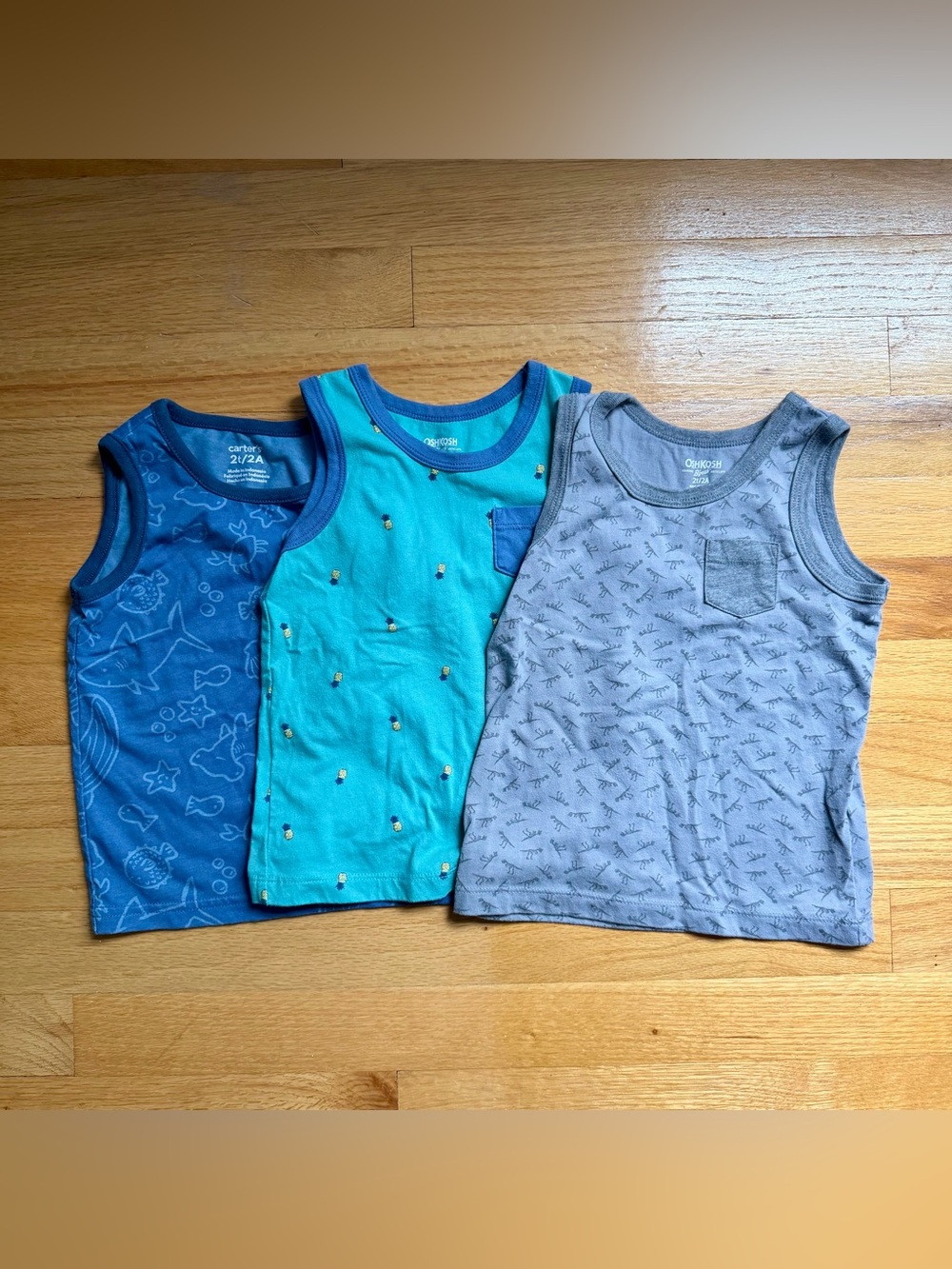 Carter's Boys' Tank Top Set - Blue, Teal, Gray